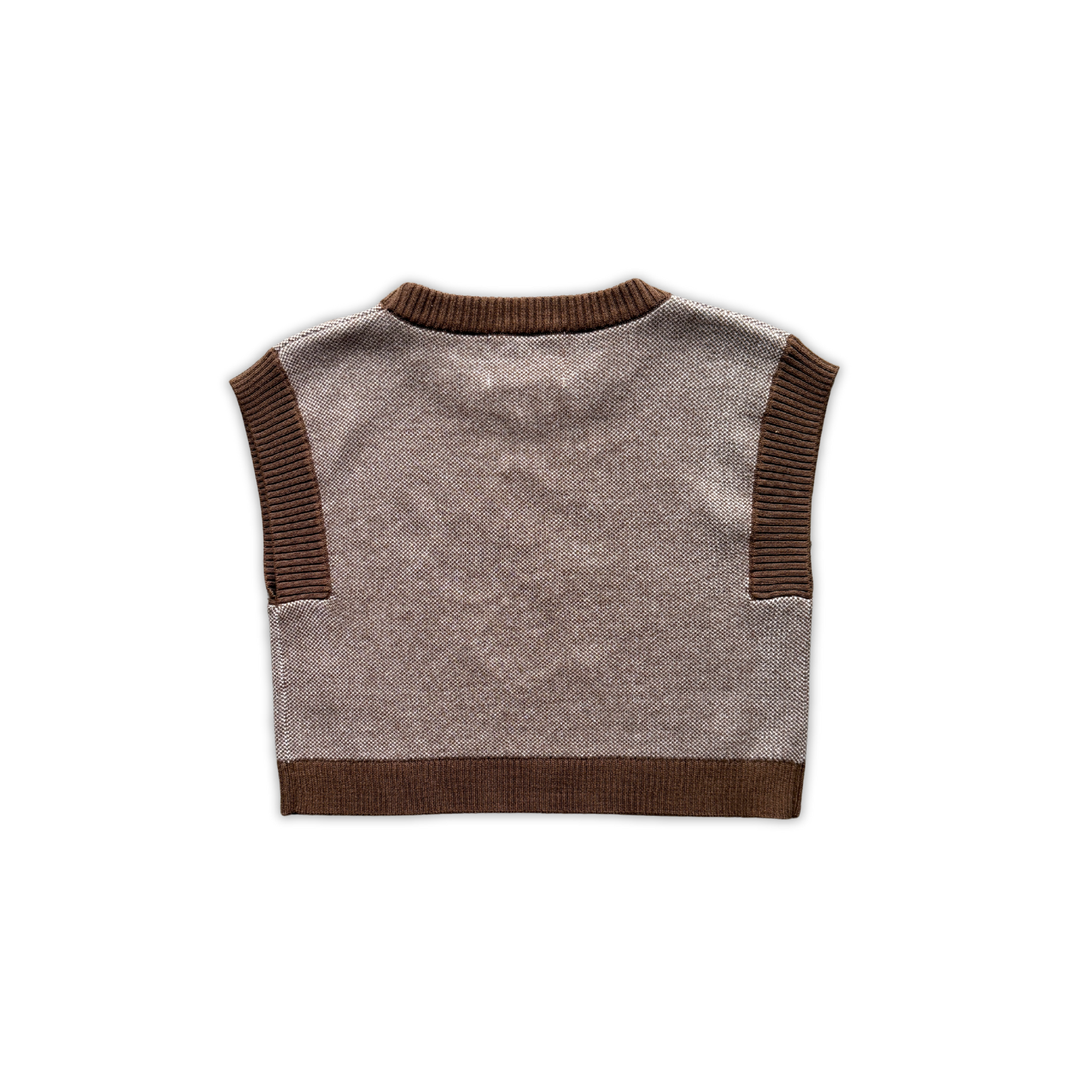 Organic Fields Embroidery Knit Vest - Espresso – Grown Shop