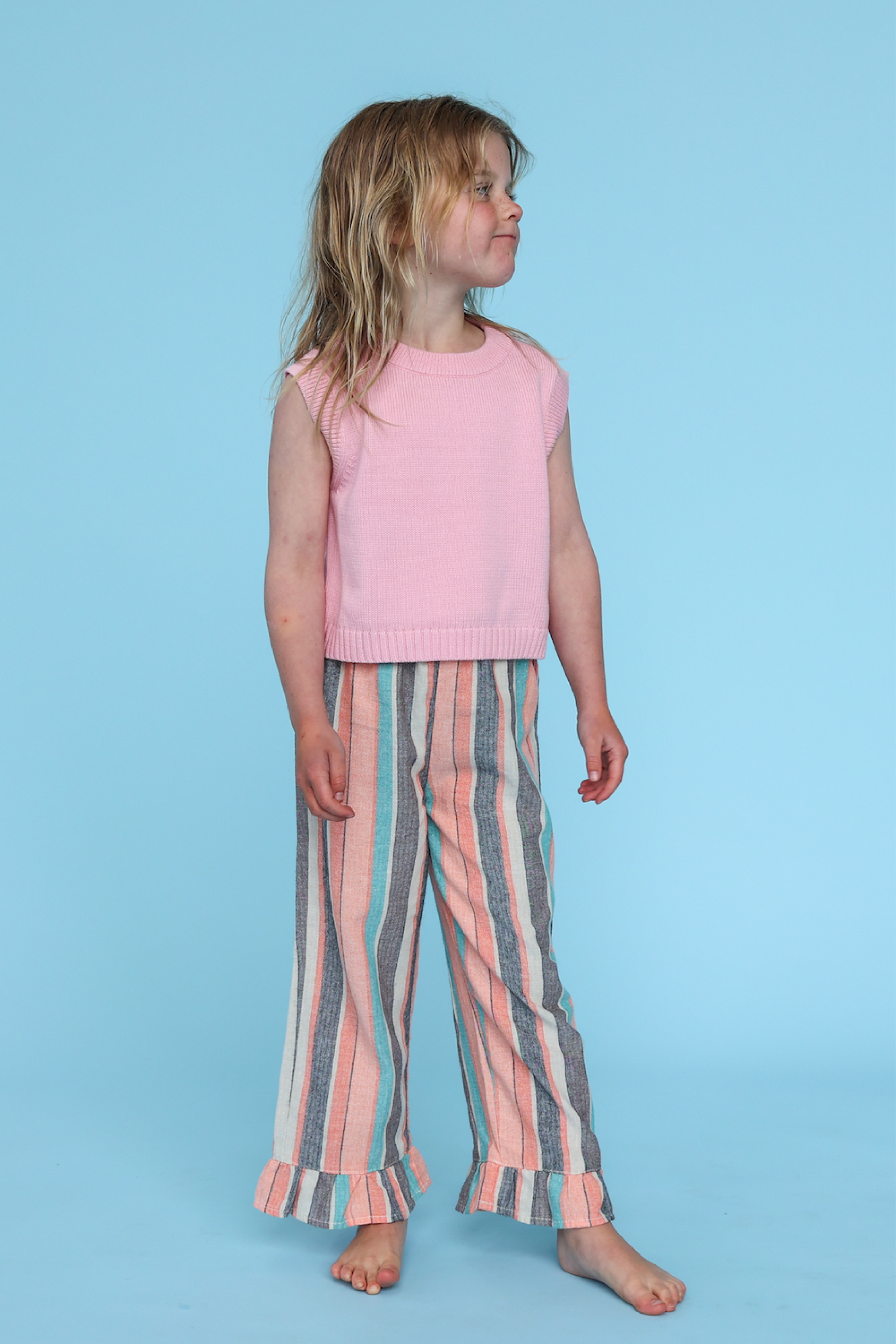 Summer Stripe Cotton Frill Pant – Grown Shop